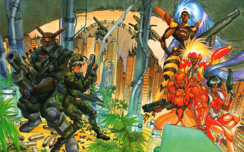 sci fi, fighting, manga, appleseed, anime, cyberpunk, 1080P