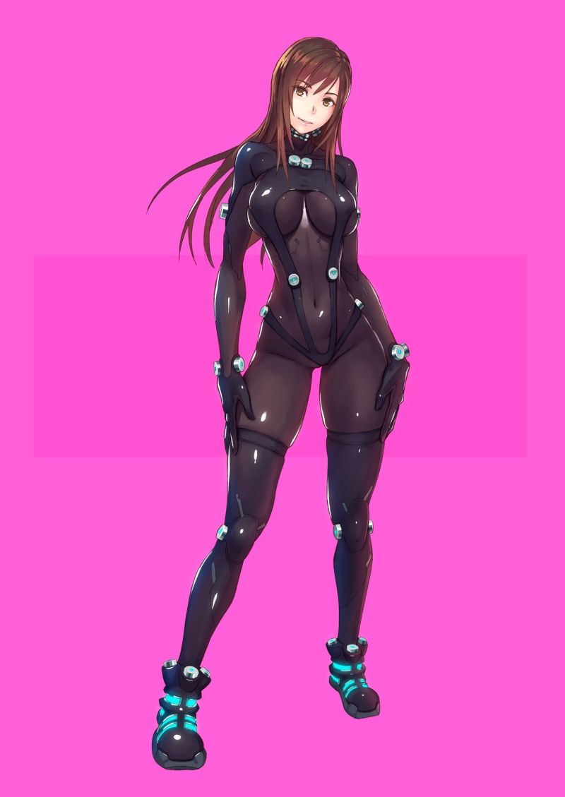 anime, GANTZ:O, modern, shoe, female, indoors, adult, fashion model, beautiful woman, futuristic, fashion, pink color, young adult, 1080P, Gantz, cyborg