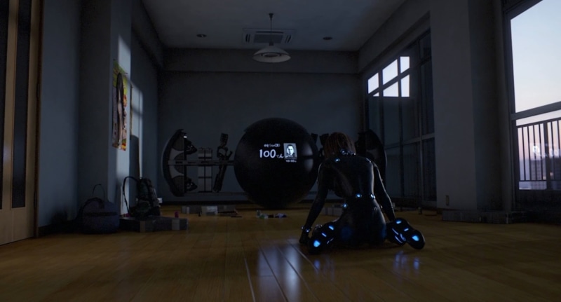 GANTZ:O, day, Gantz, window, lifestyles, hardwood floor, sports equipment, table, no people, wood, building, travel, architecture, absence, 1080P, text