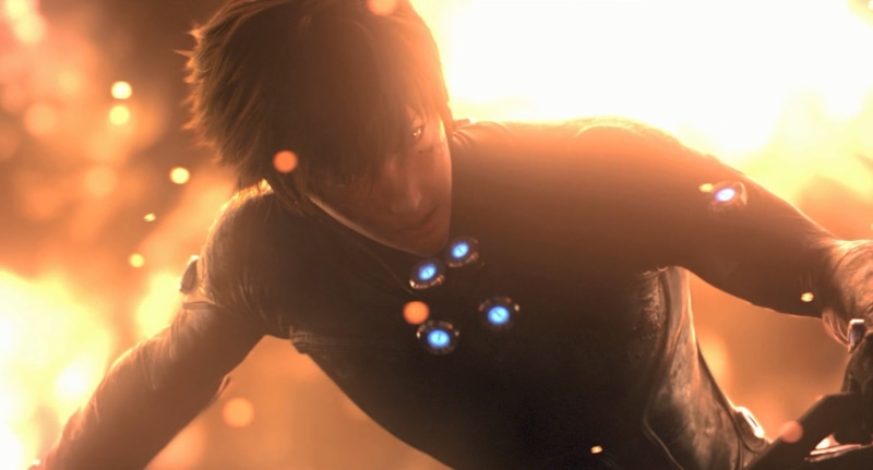 front view, science fiction, back lit, nature, portrait, real people, sunset, GANTZ:O, music, sunlight, close-up, adult, Gantz, leisure activity, lens flare