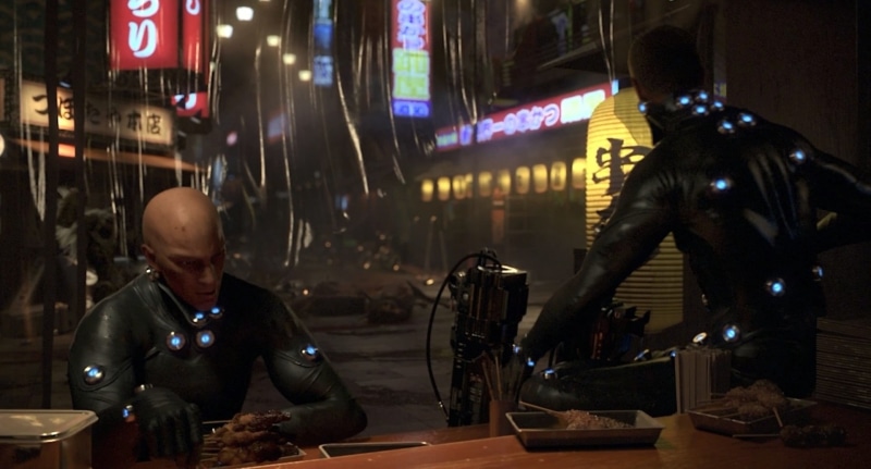 adult, communication, architecture, males, one person, Gantz, city life, mid adult, GANTZ:O, business, 1080P, incidental people, night, men, waist up