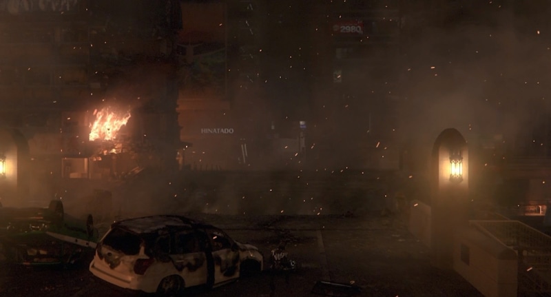 car, mode of transportation, city, building exterior, transportation, GANTZ:O, cityscape, communication, land vehicle, Gantz, 1080P, no people, nature