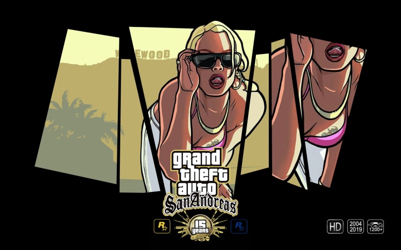 GTA anniversary, Games posters, Grand Theft Auto, GTA San Andreas, 1080P