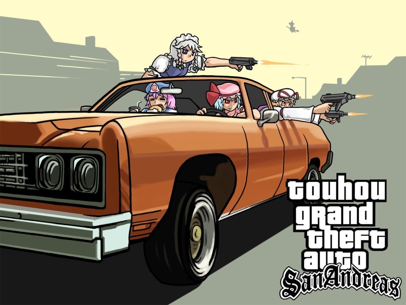 architecture, Grand theft auto, retro styled, travel, city, day, land vehicle, nature, San andreas, motor vehicle, 720P, Anime, mode of transportation