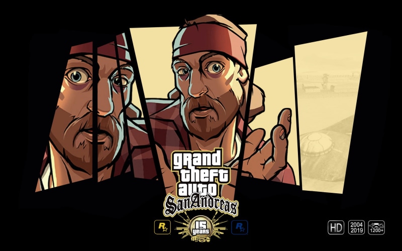 Grand Theft Auto, GTA anniversary, game poster, GTA San Andreas, 1080P