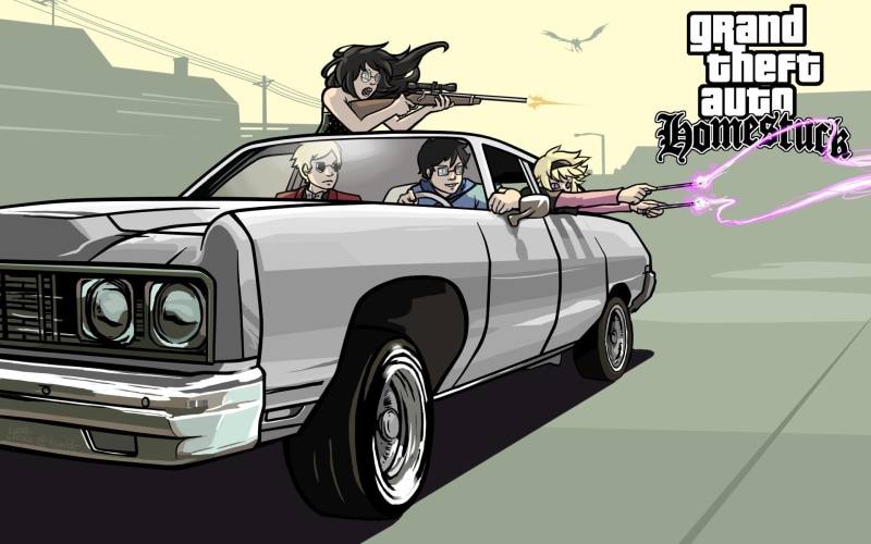 Theft, 1080P, Egbert, Harley, rose, Jack, San, gta, dave, Grand, Sniper, Auto, Strider, crossovers, weapons, Homestuck, jade, Lalonde, Rifles, john, Andreas
