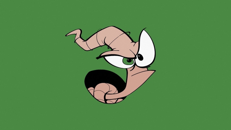 video games, Earthworm Jim, Green Background, 1080P