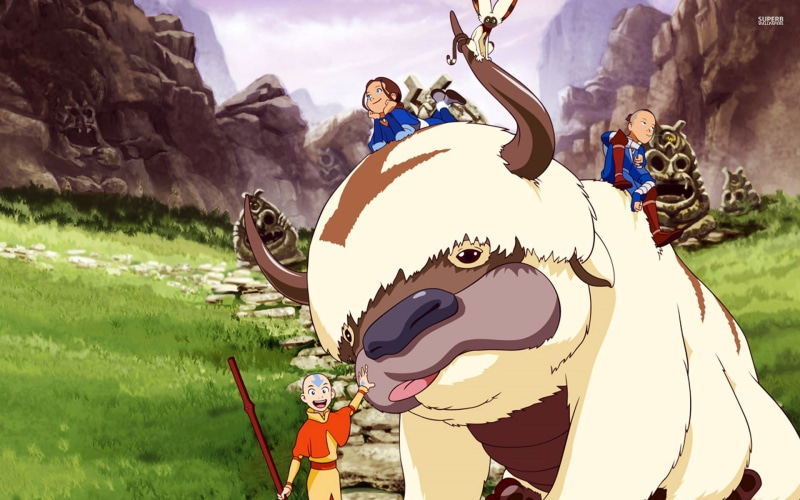 apa, katara, soka, the, cartoon/comic, aang, avatar, 1080P, poster, momo, airbender, last, hd