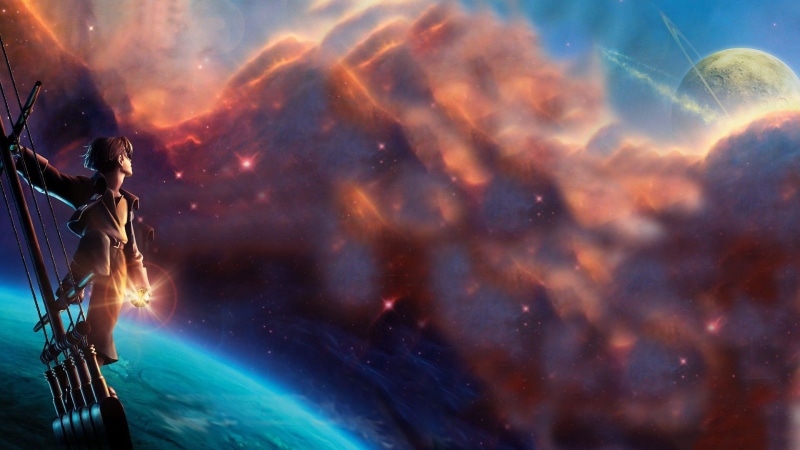 stars, ship, boat, fantasy art, Jim Hawkins, Disney, space art, Treasure Planet, 1080P, planet, flying, space