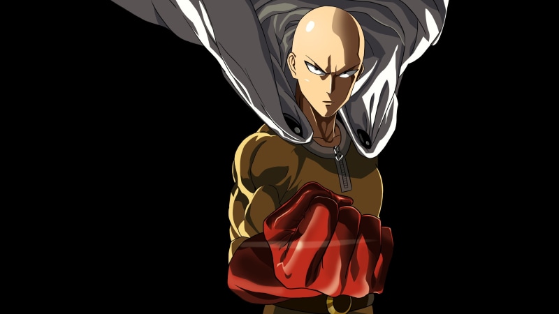 anime, 4K, One-Punch Man, Saitama