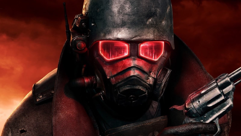 Fallout, sign, night, gun, weapon, suit of armor, red, front view, people, security, headshot, protection, military, communication, portrait, revolvers