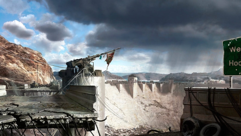 no people, beauty in nature, concrete, mode of transportation, travel, artillery, 1080P, sky, mountain, walls, mountain range, near, building exterior