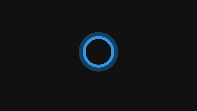 minimalism, Circles, Cortana, 4K, Windows 10