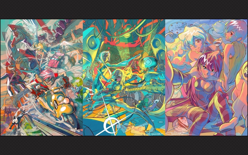 close-up, architecture, backgrounds, wall - building feature, human representation, gurren, wall, lagan, Tengen Toppa Gurren Lagann, creativity, 2K, representation