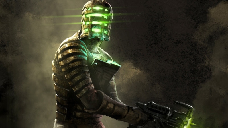 night, Dead Space, helmet, one person, 1080P, video games, safety, protection, technology, uniform, gas mask, overwatch, waist up, obscured face, unrecognizable person