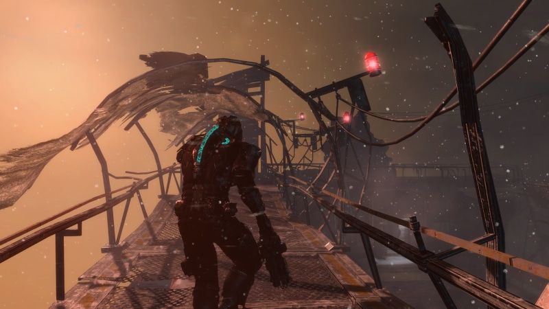 illuminated, architecture, video games, snowing, nature, Dead Space, 1080P, men, game, real people, two people, lifestyles, built structure, connection