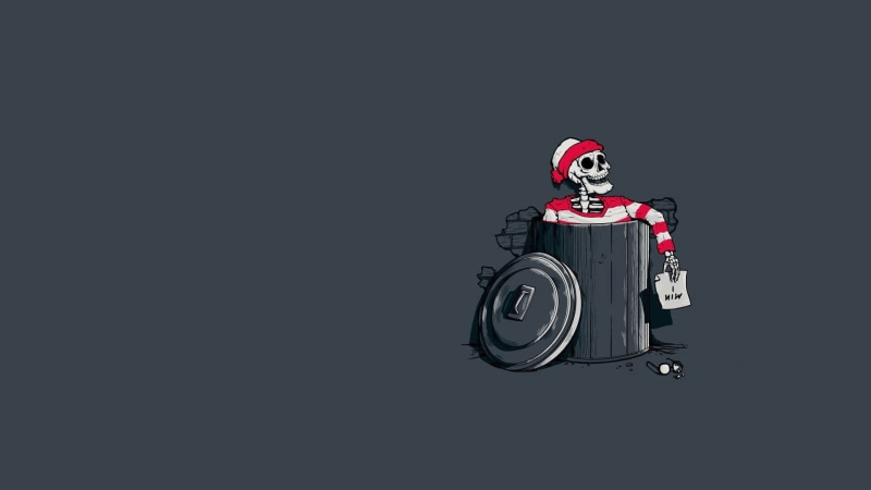 representation, celebration, simple waldo humor skeleton, holding, retro styled, single object, black background, 1080P, one person, portrait, indoors