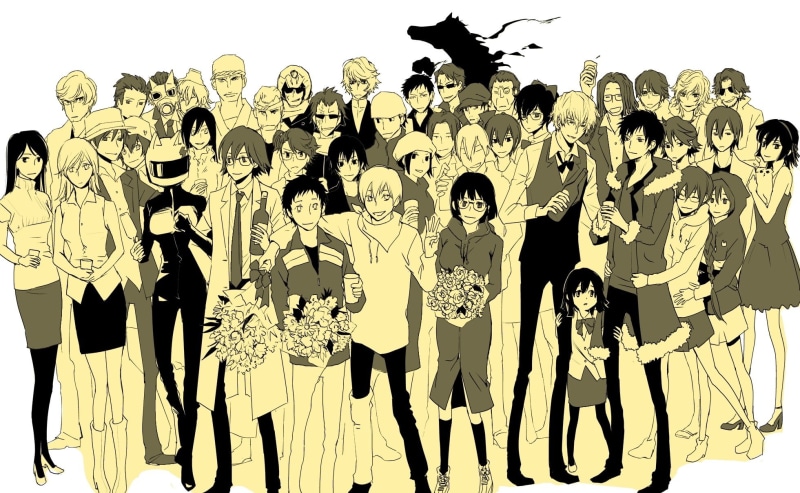 Sonohara Anri, arts culture and entertainment, large group of objects, crowd, togetherness, adult, art and craft, Celty Sturluson, leisure activity, human representation