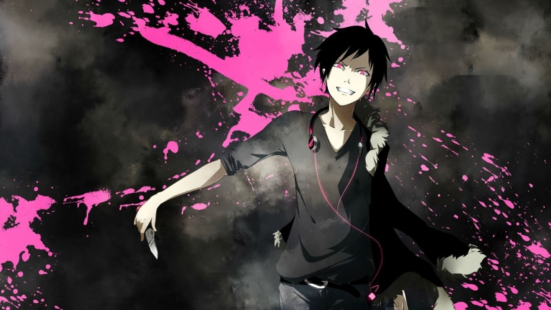 floral, beautiful woman, looking at camera, white, anime boys, hairstyle, Durarara!!, clothing, front view, one person, headphones, standing, young adult