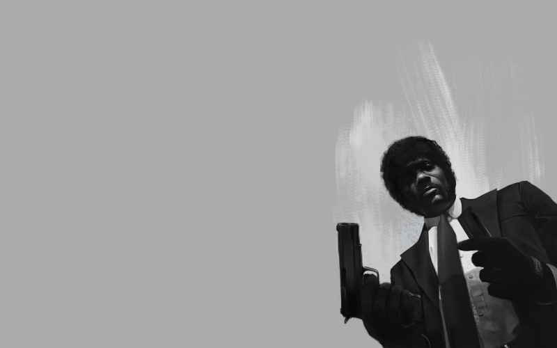 art, Michele Tanner, Samuel L. Jackson, Jules Winnfield, Pulp Fiction, the film, 1080P