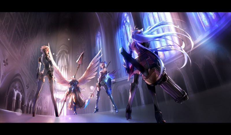 magic, fighting, varukiri, fantasy, 720P, crossover, perfect, weapon, valkyrie, gwendolyn, xenosaga, kos, crawler, odin, profile, 1valkyrie, thighhighs