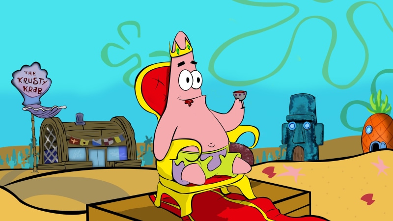 4K, spongebob, illustration, Patrick (Spongebob Squarepants), drawing