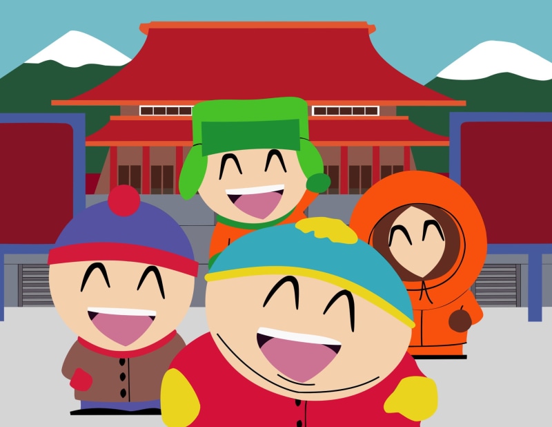 Stan Marsh, talking, Kenny McCormick, architecture, Eric Cartman, occupation, people, communication, 1080P, wireless technology, Kyle Broflovski, men