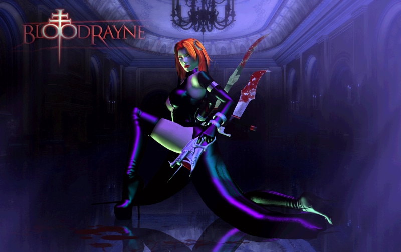 blood, lighting equipment, music, boots, BloodRayne, musical instrument, look, nightclub, pose, girl, rayne, vampire, concert, latex, holding, weapons