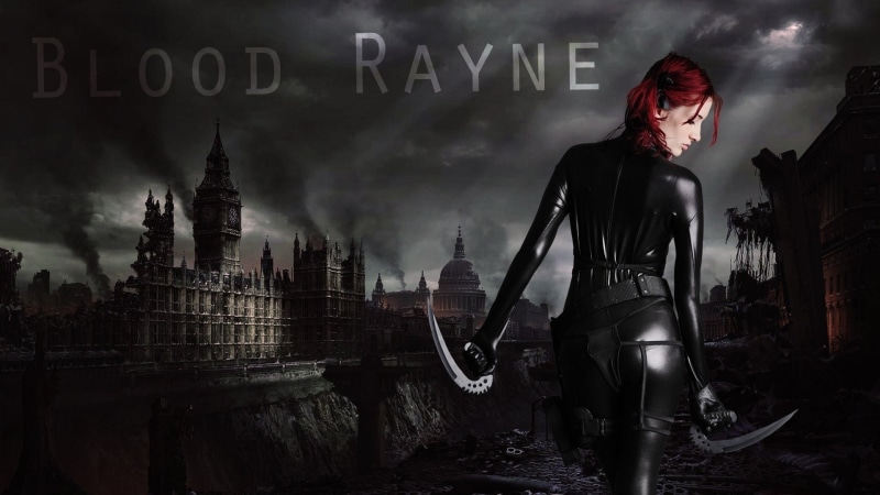 Video Game, poster, rayne, Photography, Model, Eye, Weapon, Bloodrayne, Models, Susan Coffey, Hellgate, Latex, 1080P, blood, London, Cute, Hair, Movie