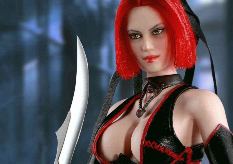 looking at camera, fashion, one person, adventure, beautiful woman, clothing, make-up, front view, indoors, women, 720P, dyed red hair, blood, vampire