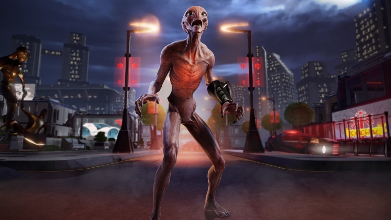 one person, built structure, incidental people, adult, x com 2 video games artwork, city, 1080P, night, arts culture and entertainment, full length, motion