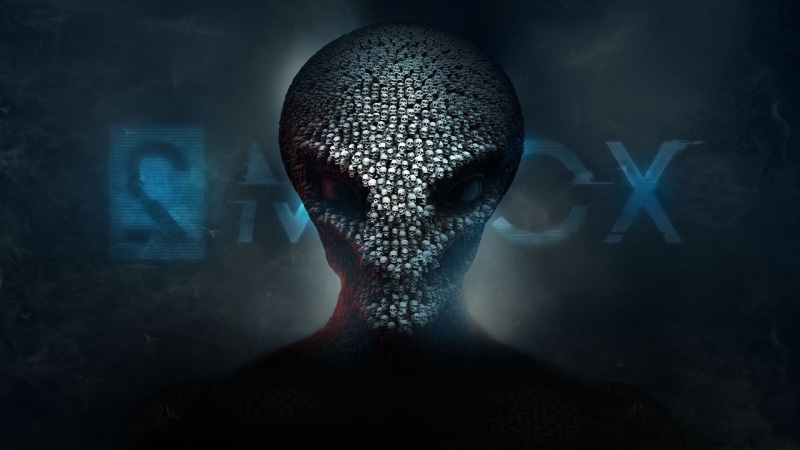x com 2 video games artwork, abstract, technology, connection, human body part, wireless technology, adult, digital composite, black background, front view