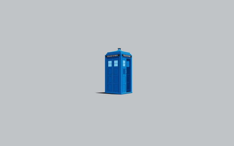architecture, minimalism, copy space, no people, TARDIS, building, built structure, simple, nature, threadless, shed, building exterior, blue, tower, day