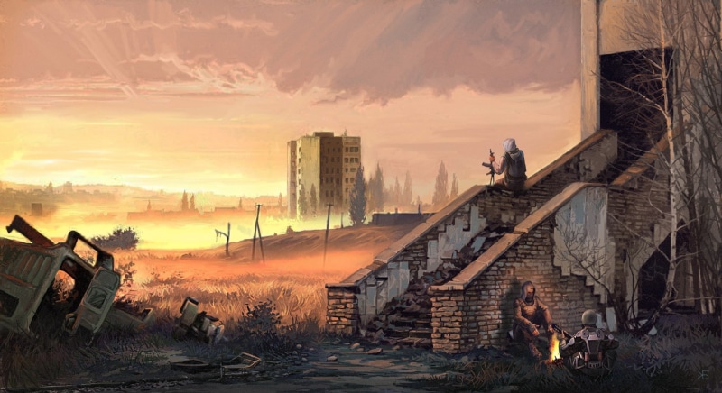 artwork, fan art, digital art, apocalyptic, 1080P, video games, S.T.A.L.K.E.R.