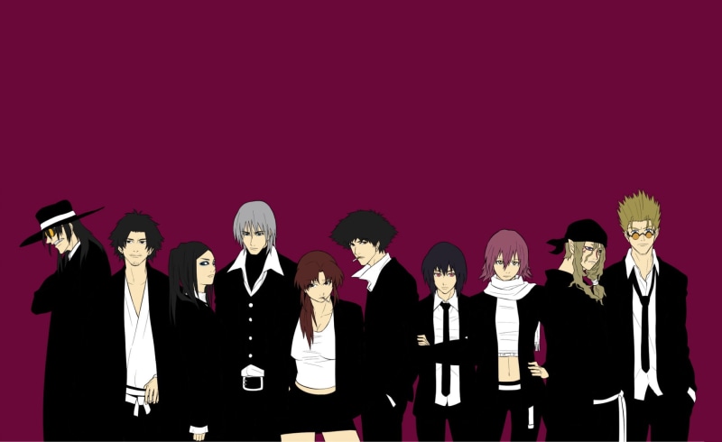 Alucard (Hellsing), Re-L Mayer, Dante (Devil May Cry), Crossover, Mugen (Samurai Champloo), Anime, Spike Spiegel, Revy (Black Lagoon), 1080P, Motoko Kusanagi