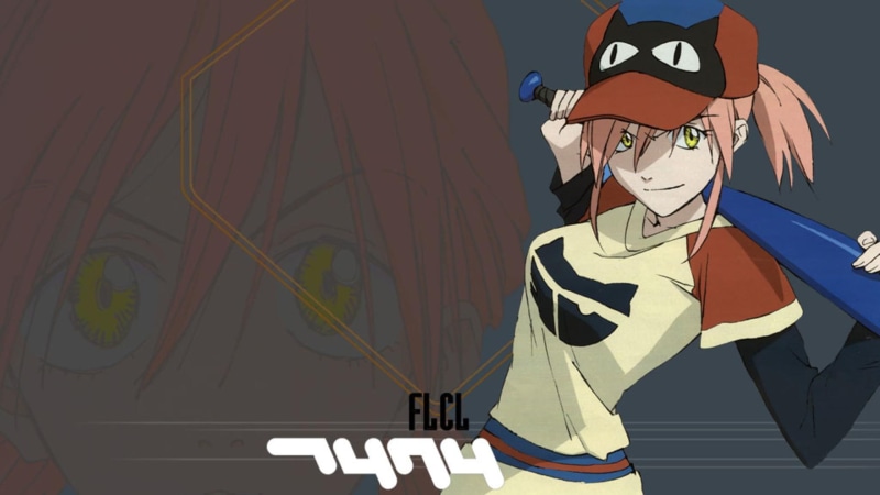 fooly-cooly, haruko, 1080P, furi-kuri, female, catman78, animated, characeter, girl, baseball, pants, flcl, baseball-hat, player, haruko-haruhara, pink-hai