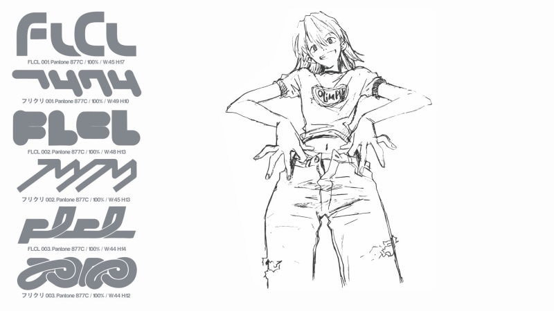 creativity, 1080P, western script, activity, Haruhara Haruko, pencil drawing, FLCL, art and craft, drawing - art product, drawing - activity, design, text