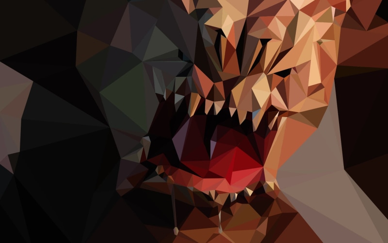 digital/artwork, rancor, monster, star, 720P, polygon, hd, wars, art