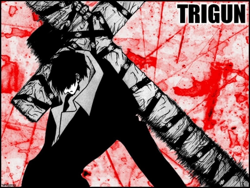 anime, communication, real people, street art, casual clothing, Trigun, 480P, Nicholas D. Wolfwood, built structure, outdoors, close-up, text, wall - building feature