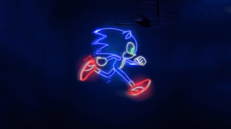 Sonic, Sonic the Hedgehog (2020), 4K, Sonic the Hedgehog, Neon
