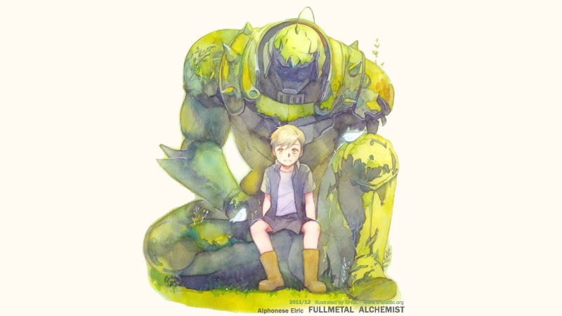 people, male likeness, representation, human representation, Elric Alphonse, studio shot, statue, men, child, digital composite, full length, Full Metal Alchemist