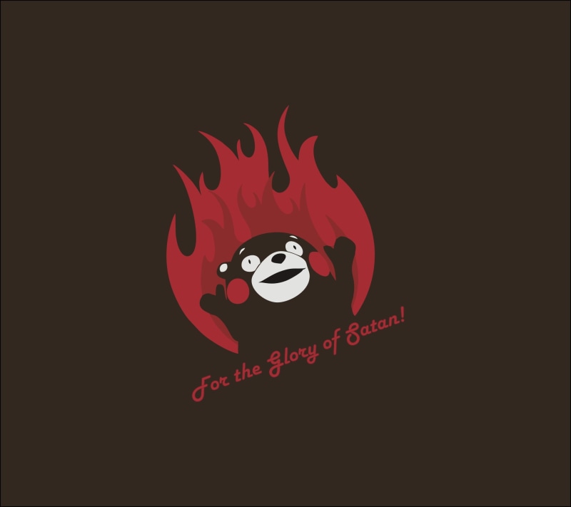 Satan, sign, creativity, human body part, communication, anthropomorphic smiley face, kumamon, illustration, 1080P, black background, representation, copy space