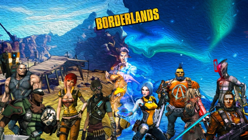 1080P, human representation, water, men, art and craft, axton, multi colored, claptrap, real people, pandora, architecture, brick, mordecai, landscape
