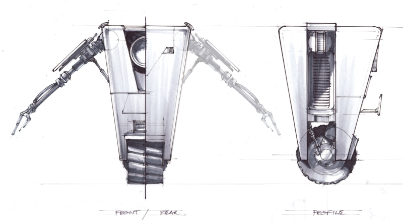4K, sketch, Claptrap, Borderlands, design