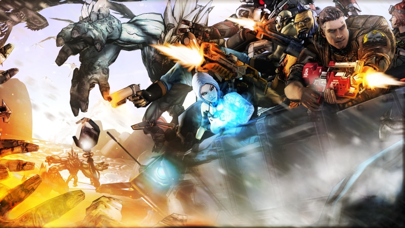 Claptrap (Borderlands), Knuckle Dragger, Axton (Borderlands), Salvador (Borderlands), 2K, Borderlands, Gaige (Borderlands), Borderlands 2