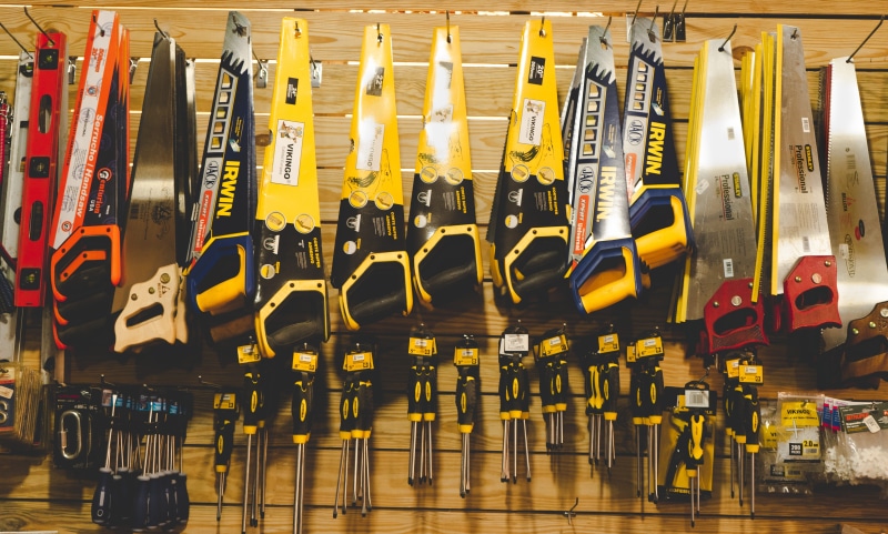 backgrounds, yellow, public transportation, team, metal, choice, large group of objects, tools, carpenter, connection, hardware store, vehicle interior