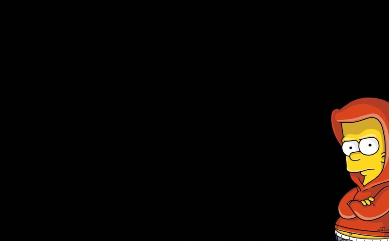black background, copy space, communication, Matt Groening, yellow, lighting equipment, no people, studio shot, creativity, 2K, red, The Simpsons, human representation