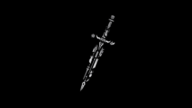 Final Fantasy VII, Halo, Gears of War, Super Mario Bros., 1080P, Mario Kart, Katamari, Arkanoid, Portal Gun, sword, Tetris, soul calibur, laser swords