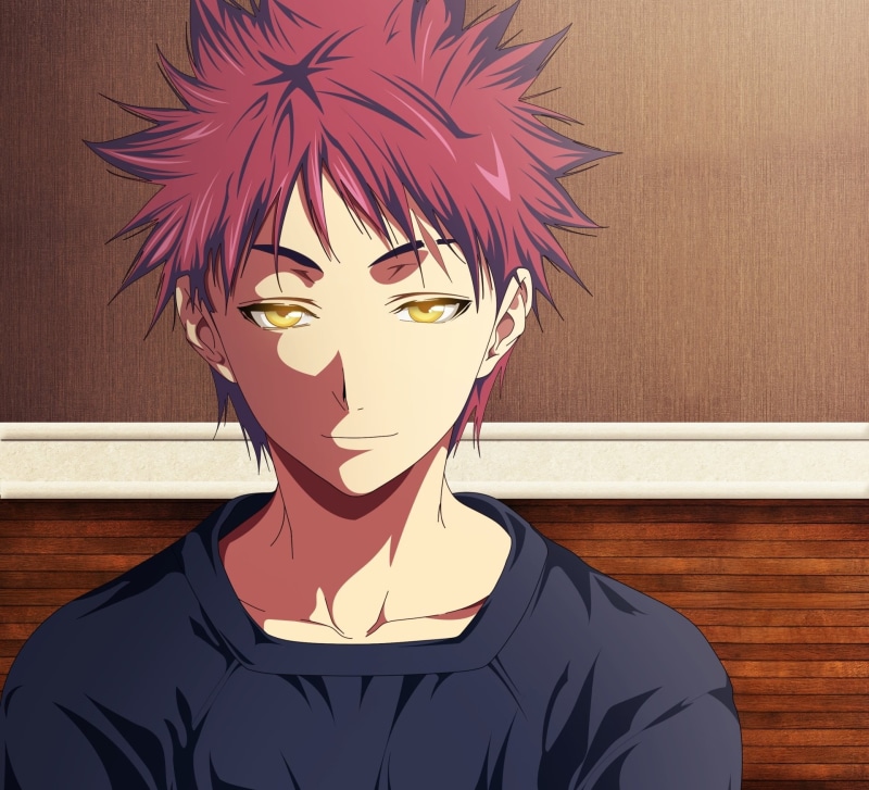 illustration, looking at camera, Shokugeki No Soma, Sōma Yukihira, lifestyles, hairstyle, front view, Food Wars: Shokugeki no Soma, leisure activity, yukihira