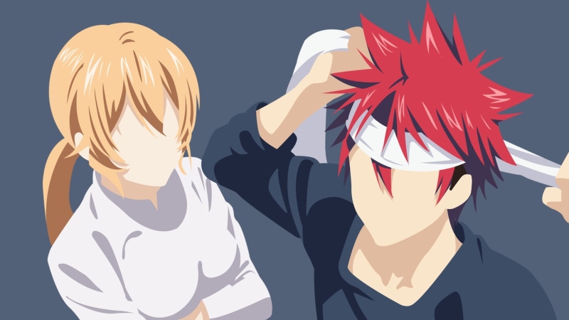 Shokugeki No Soma, Anime, Sōma Yukihira, Minimalist, Food Wars: Shokugeki no Soma, Erina Nakiri, 1080P